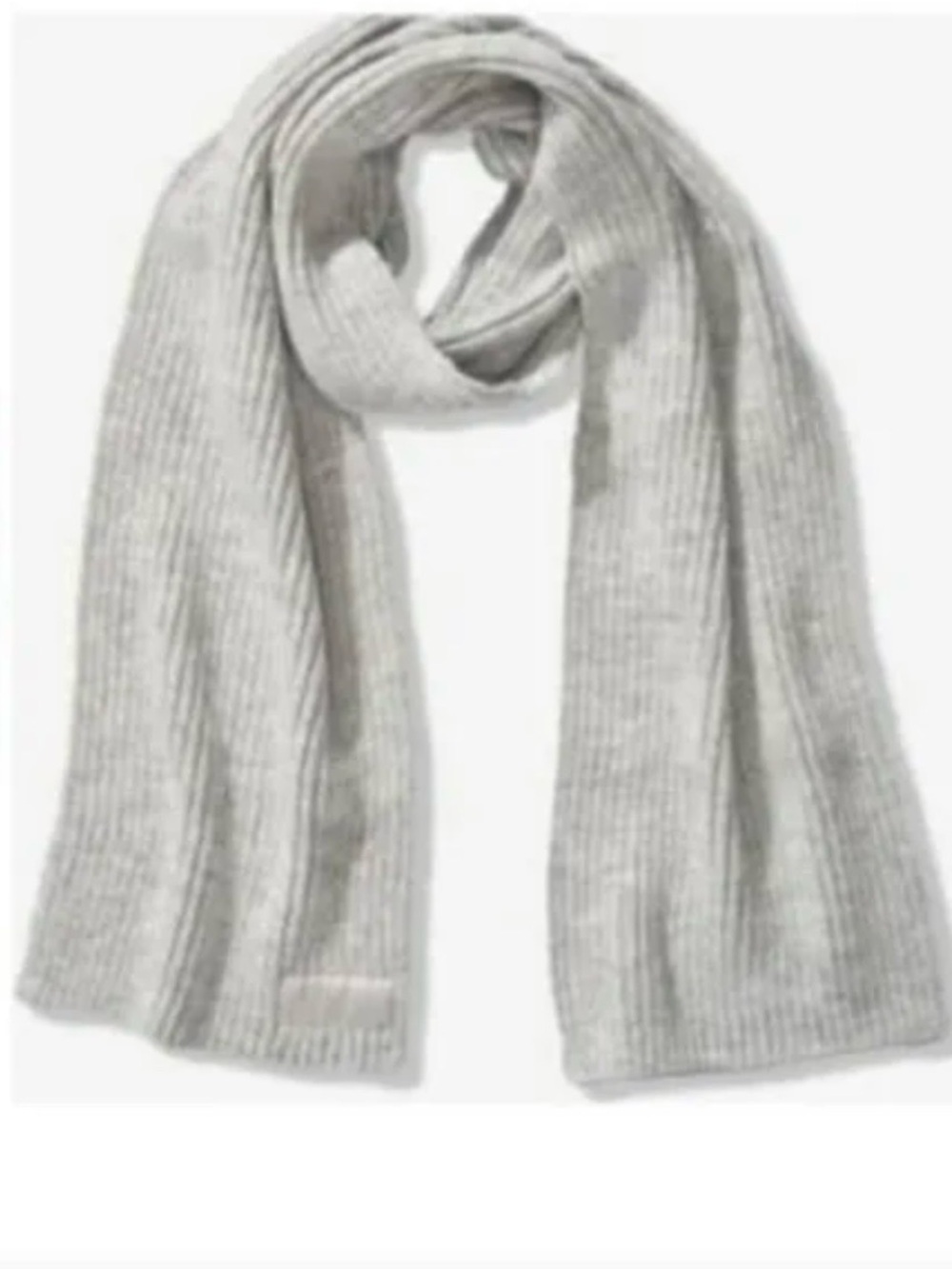 PINK Victoria's Secret Ribbed Knit Scarf - Light Gray